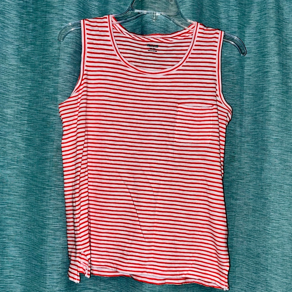 Madewell striped pocket tank - XS - excellent